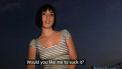 Пикап. Очередная молоденькая глупыха обманом выебана в рот и пизду со съёмкой на камеру